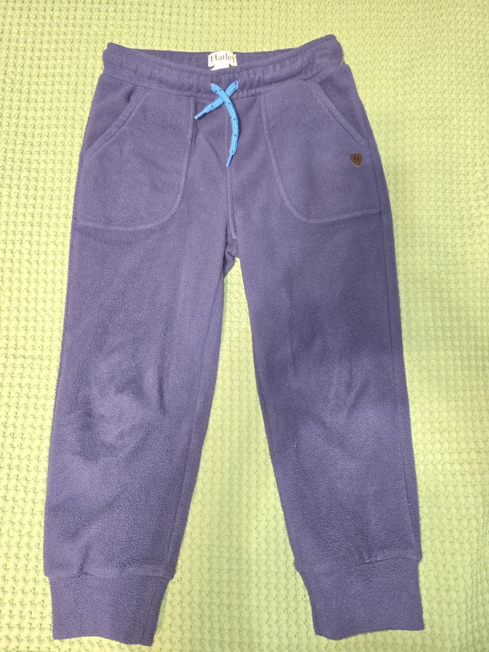Hatley Boys Blue Fleece Jogger Pants Drawstring Pull-On Elastic Waist Pockets 4t